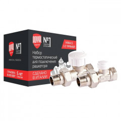 Набор термостатический Royal Thermo прямой М30х1,5 1/2" (никель)