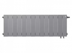 Биметаллический радиатор отопления Royal Thermo PianoForte 300 14 секций Silver Satin VDR