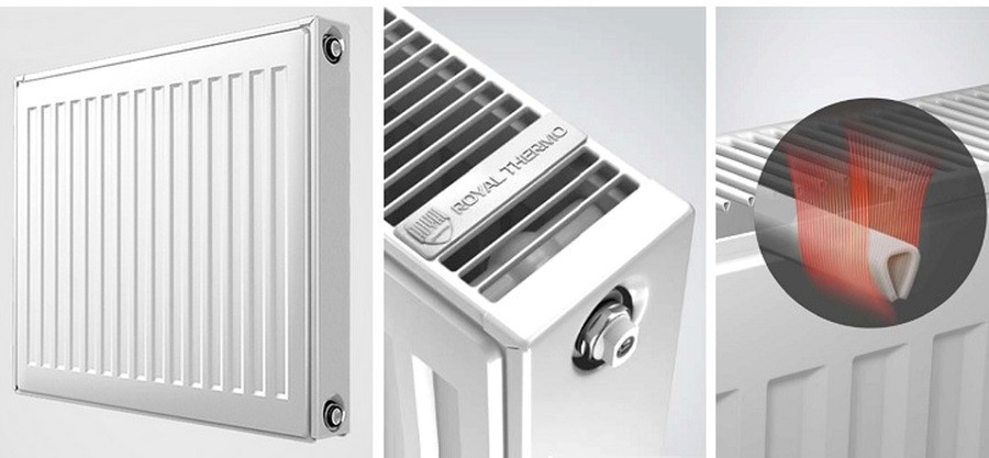 Стальной панельный радиатор Тип 21 Royal Thermo COMPACT C21-450-1800 RAL9016